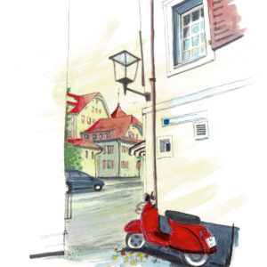 Blick vom Lindenplatz zur hinteren Hauptgasse Zofingen