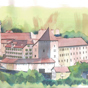 Chur bischöfliches Schloss und Hof